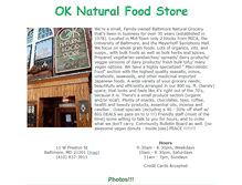 Tablet Screenshot of oknaturalfoods.com